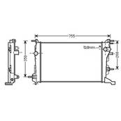 Radiateur de refroidissement moteur pour RENAULT MÉGANE III ph.1 2008-2012, OEM: 214100002R, Neuf