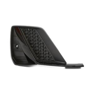 Grille droite pare-chocs avant pour AUDI A1 II depuis 2018, avec moulure noire brillante, sans siège antibrouillard, trous PDC, Mod. S-LINE, noire, Neuve