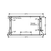 Radiateur de refroidissement moteur pour AUDI A5 I ph.1 2007-2011, OEM: 8K0121251AJ, Neuf