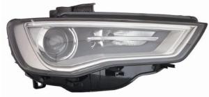 Phare Optique avant droit pour AUDI A3 III ph.1 (3 portes) 2012-2016, avec moteur, à LED, XENON, gris, Neuf