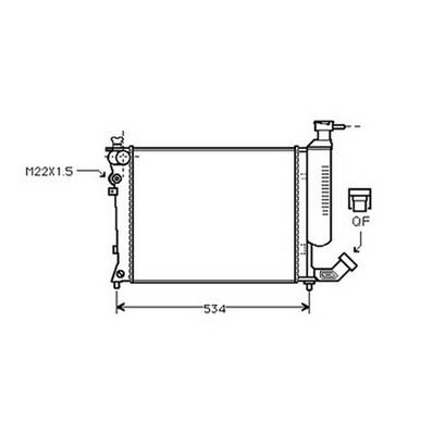 Radiateur de refroidissement moteur pour PEUGEOT 306 ph.1 1993-1997, OEM: 1301J8, Neuf