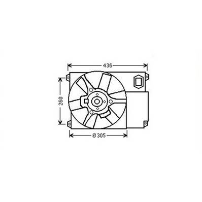 Ventilateur Radiateur moteur pour FIAT DUCATO II ph.2 2002-2006, OEM: 1308CF, Neuf