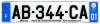 Plaque d'immatriculation AUTO LOGO PUBLICITE AURELIACAR en plexiglas homologuée 52x11cm