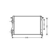 Radiateur de refroidissement moteur pour RENAULT SCENIC II ph.1 2003-2006, OEM: 8200189288, Neuf