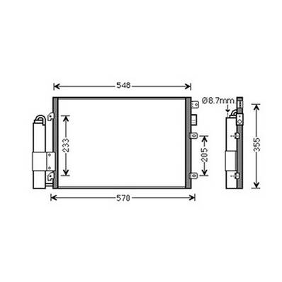 Condenseur de Climatisation pour DACIA LOGAN I ph.1 2005-2008, OEM: 6001550660, Neuf
