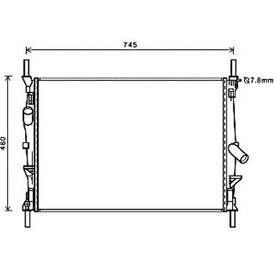 Radiateur de refroidissement moteur pour FORD TRANSIT Mk7 2006-2014, OEM: 1595061, Neuf