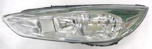 Phare Optique avant gauche à LED pour FORD FOCUS III phase 2 2014-2018, H7+H1, corps chromé, Neuf