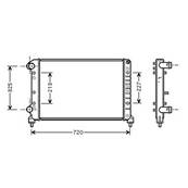 Radiateur de refroidissement moteur pour FIAT DOBLO I ph.1 2001-2005, OEM: 46803039, Neuf