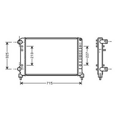Radiateur de refroidissement moteur pour FIAT DOBLO I ph.1 2001-2005, OEM: 51779232, Neuf