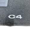 Kit 4 Tapis de sol Auto pour CITROEN C4 de 2004 à 2010, sigle C4, avec CLIPS, moquette noire, Neuf
