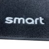 Kit 2 Tapis de sol Auto pour SMART FORTWO (W451) de 2007 à 2014, sigle SMART, moquette noire, Neuf