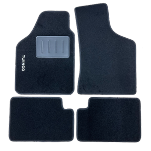 Kit 4 Tapis de sol Auto pour RENAULT TWINGO de 1993 à 2007, avec sigle TWINGO, sans CLIPS, Neuf