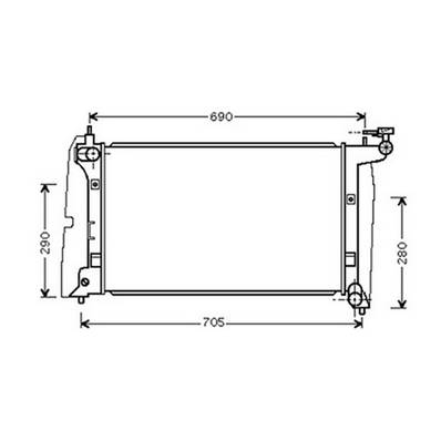 Radiateur de refroidissement moteur pour TOYOTA COROLLA 2000-2001, OEM: 1640021140, Neuf