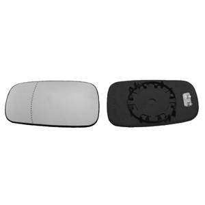Miroir Glace rétroviseur gauche pour RENAULT CLIO III phase 1, 2005-2009, asphérique, à clipser
