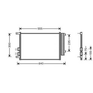 Condenseur de Climatisation pour ALFA ROMEO 147 ph.2 2004-2010, OEM: 46814850, Neuf