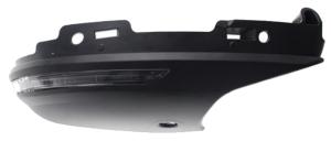 Coque rétroviseur droite inférieure avec feu clignotant pour RENAULT CLIO V phase 1, 2019-2023, avec feu courtoisie, Noire, Neuve