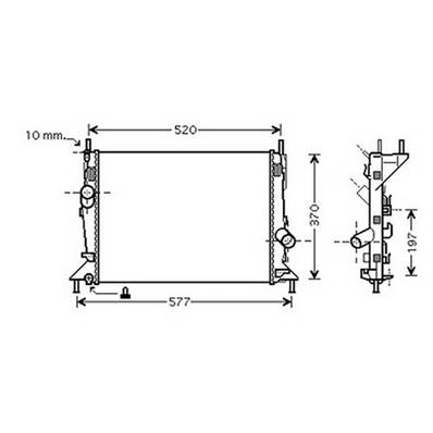 Radiateur de refroidissement moteur pour FORD C-MAX I ph.1 2003-2007, OEM: 1305491, Neuf