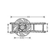 Ventilateur Radiateur moteur pour FIAT PANDA II ph.1 2003-2012, OEM: 46799410, Neuf