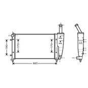 Radiateur de refroidissement moteur pour FIAT PUNTO II ph.2 2003-2009, OEM: 51724183, Neuf