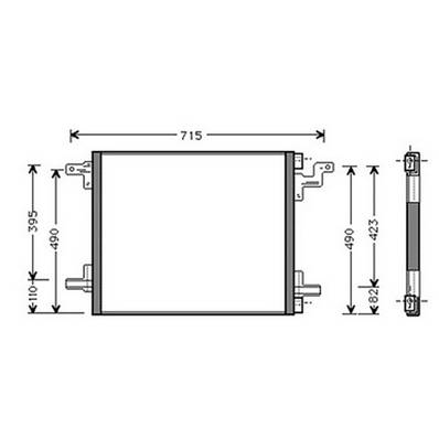 Condenseur de Climatisation pour MERCEDES CLASSE ML ph.2 2002-2005 (W163), OEM: 1638300170, Neuf