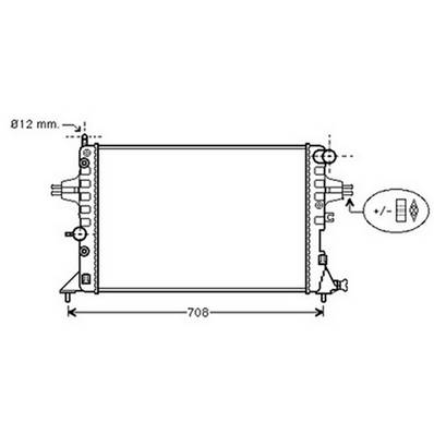 Radiateur de refroidissement moteur pour OPEL ZAFIRA A 1999-2005, OEM: 93177121, Neuf