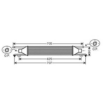 Intercooler pour OPEL CORSA D ph.1 2006-2010, OEM: 55702004, Neuf