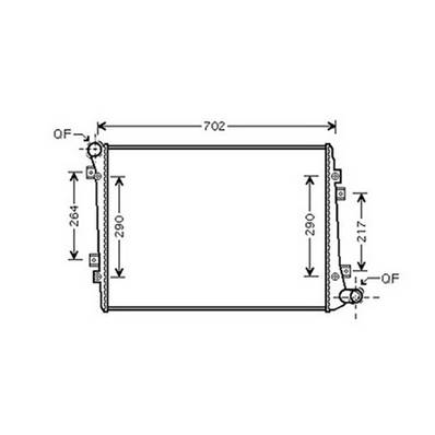 Radiateur de refroidissement moteur pour VOLKSWAGEN GOLF V 2003-2008, OEM: 1K0121251AN, Neuf