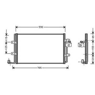 Condenseur de Climatisation pour VOLKSWAGEN NEW BEETLE ph.2 2005-2011, OEM: 1C0820413G, Neuf
