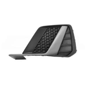 Grille droite pare-chocs avant pour AUDI A1 II depuis 2018, avec moulure argentée, sans siège antibrouillard, ni sièges PDC, Mod. S-LINE, noire, Neuve