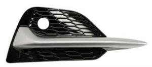 Grille pare chocs avant droite pour NISSAN QASHQAI 2017-2021, avec trous capteur, profile chromée argent, Neuve