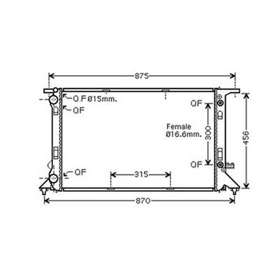 Radiateur de refroidissement moteur pour AUDI Q5 I ph.1 2008-2012, OEM: 8K0121251AJ, Neuf