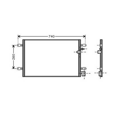 Condenseur de Climatisation pour AUDI A6 III ph.1 2004-2008, OEM: 4F0260403E, Neuf