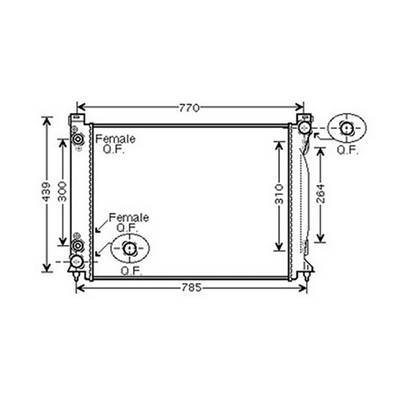 Radiateur de refroidissement moteur pour AUDI A6 III ph.2 2008-2011, OEM: 4F0121251AH, Neuf