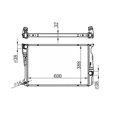 Radiateur de refroidissement moteur pour BMW X3 F25 2010-2015, OEM: 17117593843, Neuf