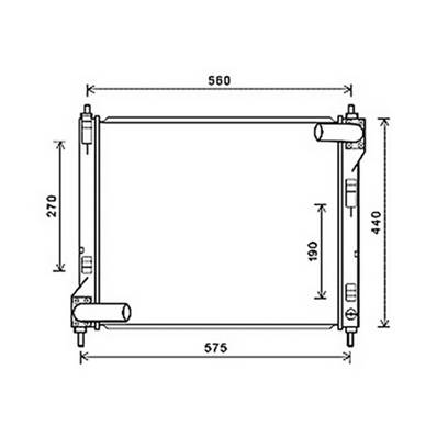 Radiateur de refroidissement moteur pour NISSAN JUKE I ph.1 2010-2014, OEM: 214101KC5A, Neuf