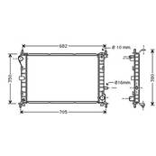 Radiateur de refroidissement moteur pour FORD FOCUS I ph.1 1998-2001, OEM: 1671967, Neuf
