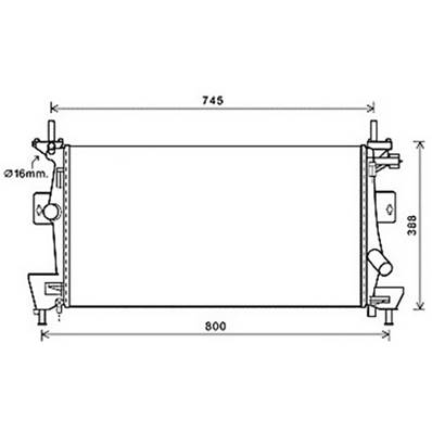 Radiateur de refroidissement moteur pour FORD C-MAX 2010-2015, OEM: 1727475, Neuf