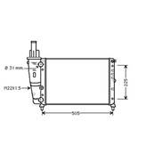Radiateur de refroidissement moteur pour FIAT PUNTO I 1993-1999, OEM: 46465015, Neuf