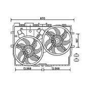 Ventilateur Radiateur moteur pour FIAT DUCATO III ph.1 2006-2014, OEM: 1399669080, Neuf