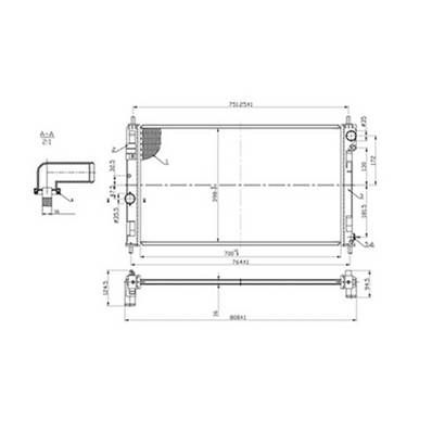 Radiateur de refroidissement moteur pour JEEP COMPASS I ph.1 2006-2011, OEM: 5191249AA, Neuf
