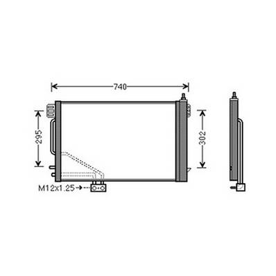 Condenseur de Climatisation pour MERCEDES CLASSE C ph.2 2004-2007 (W203), OEM: A2035001754, Neuf