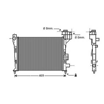 Radiateur de refroidissement moteur pour MERCEDES CLASSE A 1997-2001 (W168), OEM: 1685000002, Neuf