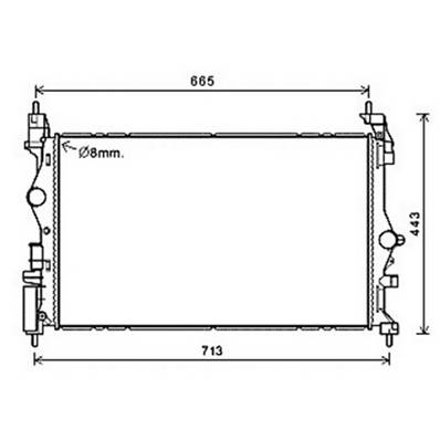 Radiateur de refroidissement moteur pour OPEL CORSA E 2015-2019, OEM: 1300378, Neuf