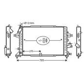 Radiateur de refroidissement moteur pour OPEL ASTRA H 2007-2009, OEM: 1300271, Neuf