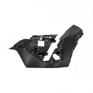 Crosse gauche de pare-chocs avant pour PEUGEOT 408 depuis 2022, noire lisse, avec cache-crochet, Neuve à peindre