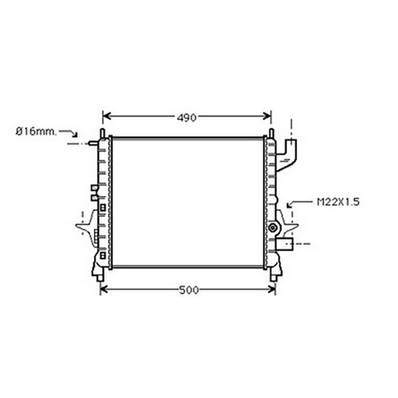 Radiateur de refroidissement moteur pour RENAULT TWINGO I ph.1 1993-1998, OEM: 7701045211, Neuf