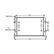 Radiateur de refroidissement moteur pour VOLKSWAGEN NEW BEETLE ph.3 2012-2016, OEM: 5C0121251E, Neuf