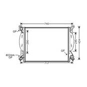 Radiateur de refroidissement moteur pour AUDI A6 II ph.2 2001-2004, OEM: 8E0121251C, Neuf