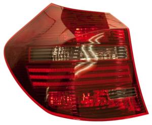 Feu arrière gauche pour BMW SERIE 1 E87N de 2007 à 2011, noir, rouge et fumé, BLACK LINE, Neuf