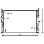 Radiateur de refroidissement moteur pour PEUGEOT 308 II ph.1 2013-2017, OEM: 9673628780, Neuf